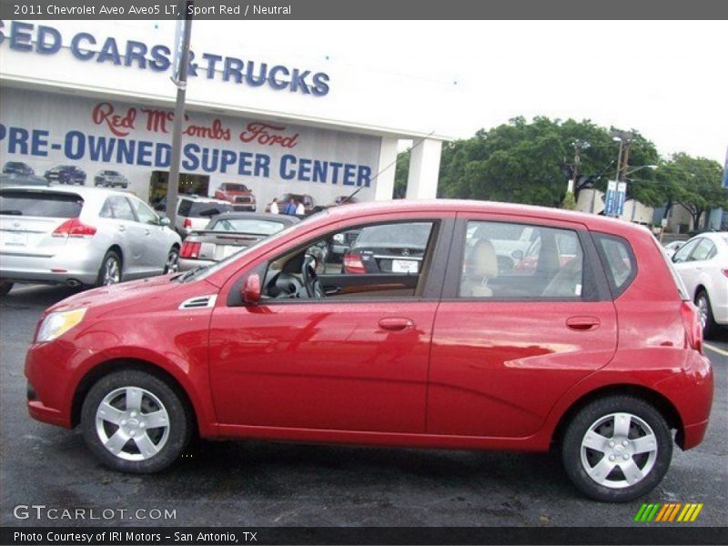 Sport Red / Neutral 2011 Chevrolet Aveo Aveo5 LT