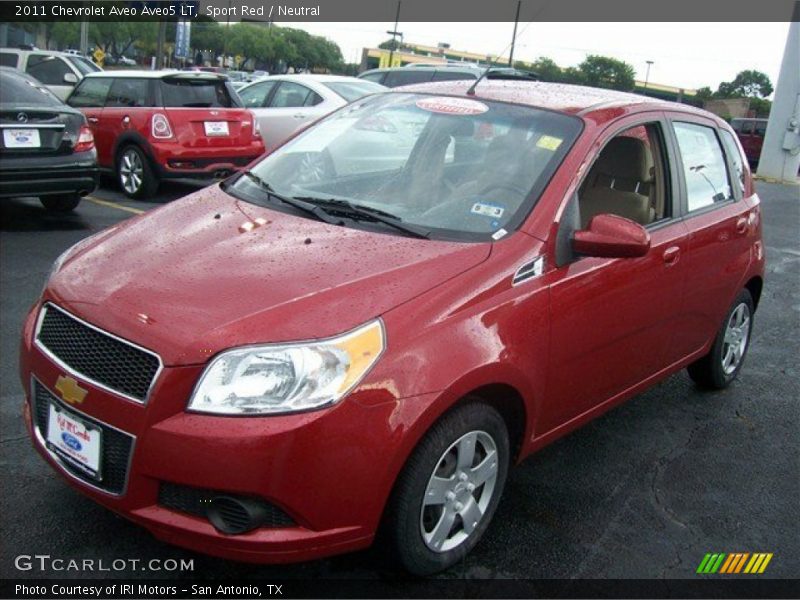 Sport Red / Neutral 2011 Chevrolet Aveo Aveo5 LT