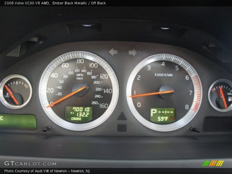 Ember Black Metallic / Off Black 2008 Volvo XC90 V8 AWD