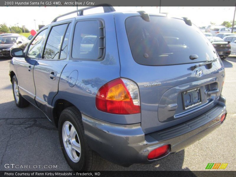 Arctic Blue / Gray 2003 Hyundai Santa Fe GLS 4WD
