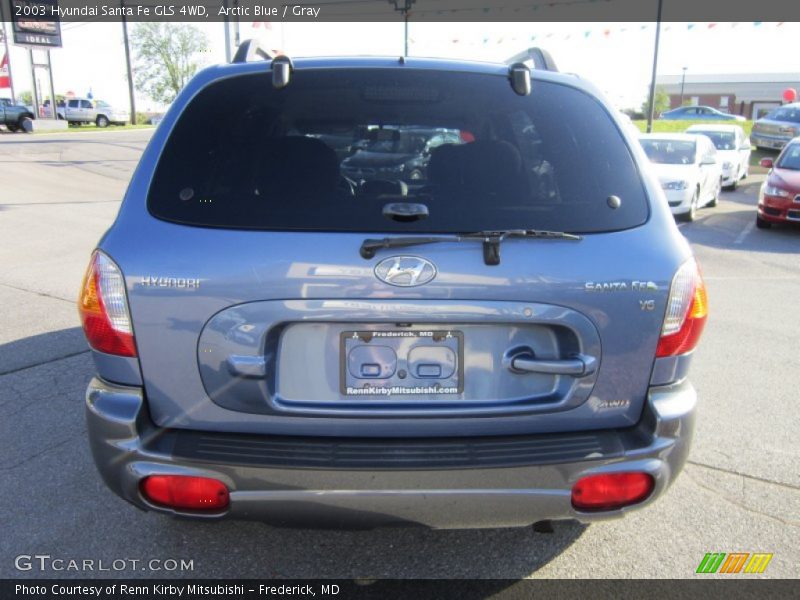 Arctic Blue / Gray 2003 Hyundai Santa Fe GLS 4WD