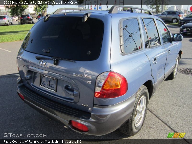 Arctic Blue / Gray 2003 Hyundai Santa Fe GLS 4WD