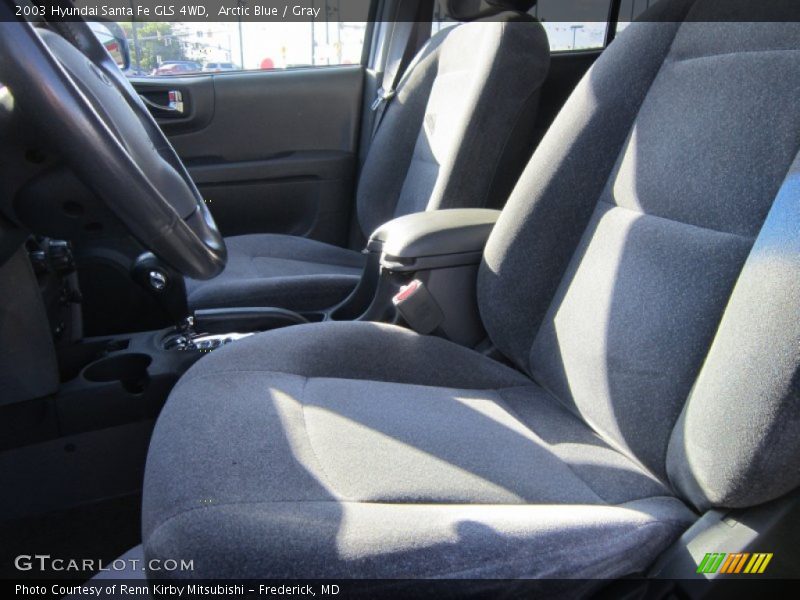 Arctic Blue / Gray 2003 Hyundai Santa Fe GLS 4WD