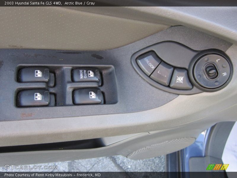 Arctic Blue / Gray 2003 Hyundai Santa Fe GLS 4WD