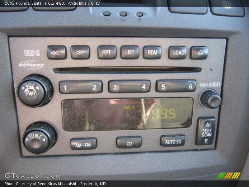 Arctic Blue / Gray 2003 Hyundai Santa Fe GLS 4WD