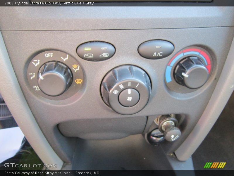 Arctic Blue / Gray 2003 Hyundai Santa Fe GLS 4WD