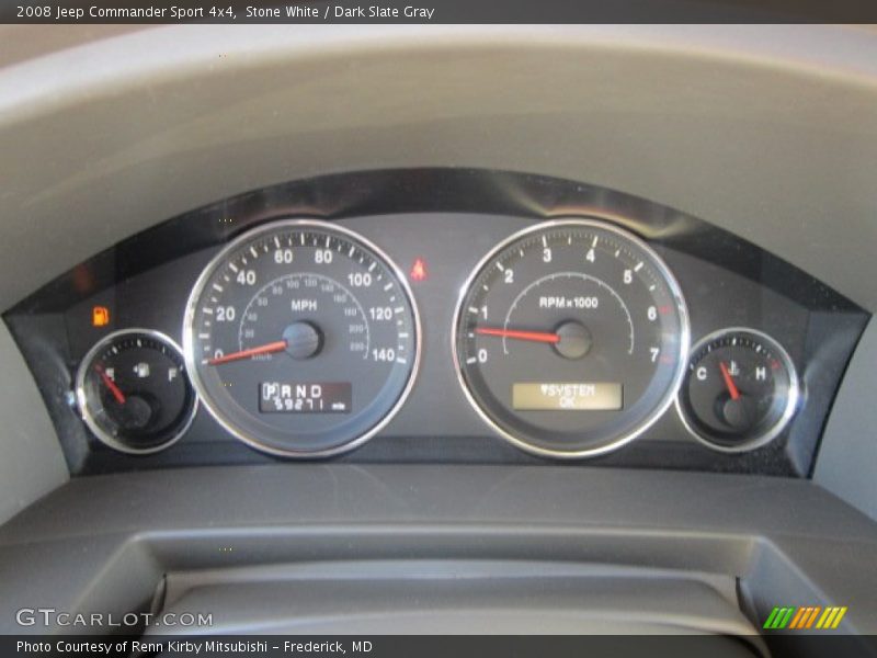Stone White / Dark Slate Gray 2008 Jeep Commander Sport 4x4