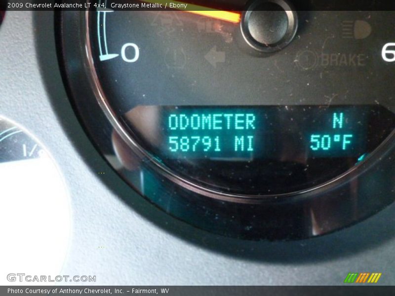Graystone Metallic / Ebony 2009 Chevrolet Avalanche LT 4x4