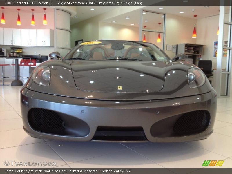 Grigio Silverstone (Dark Grey Metallic) / Beige (Tan) 2007 Ferrari F430 Spider F1