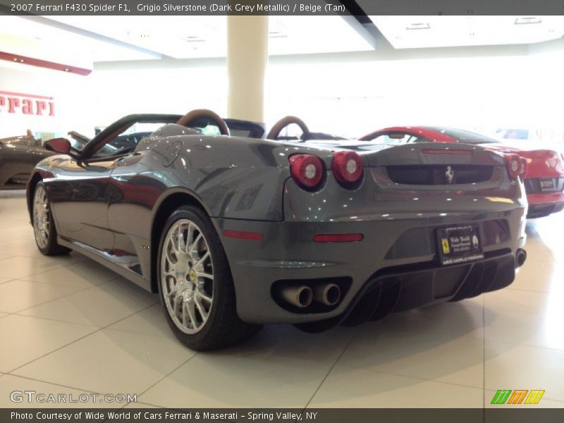 Grigio Silverstone (Dark Grey Metallic) / Beige (Tan) 2007 Ferrari F430 Spider F1