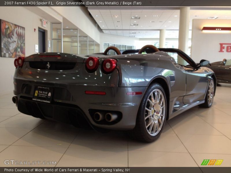 Grigio Silverstone (Dark Grey Metallic) / Beige (Tan) 2007 Ferrari F430 Spider F1
