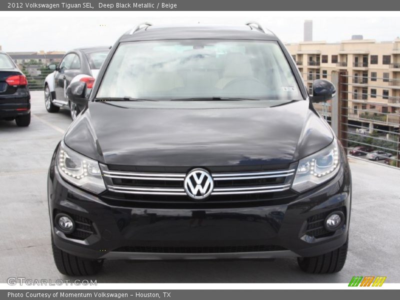 Deep Black Metallic / Beige 2012 Volkswagen Tiguan SEL