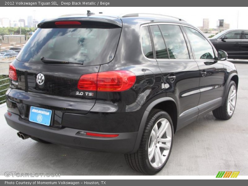 Deep Black Metallic / Beige 2012 Volkswagen Tiguan SEL