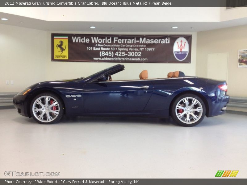 Blu Oceano (Blue Metallic) / Pearl Beige 2012 Maserati GranTurismo Convertible GranCabrio