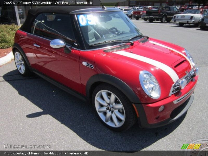 Chili Red / Panther Black 2005 Mini Cooper S Convertible