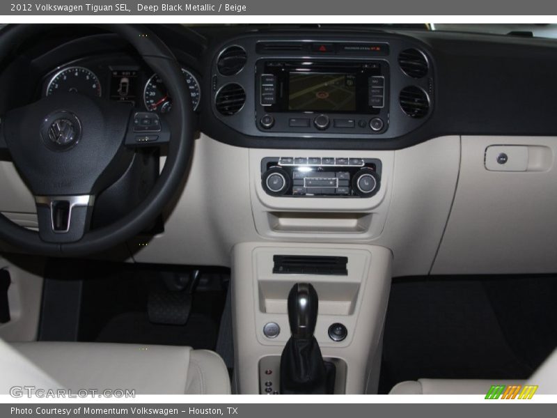 Deep Black Metallic / Beige 2012 Volkswagen Tiguan SEL