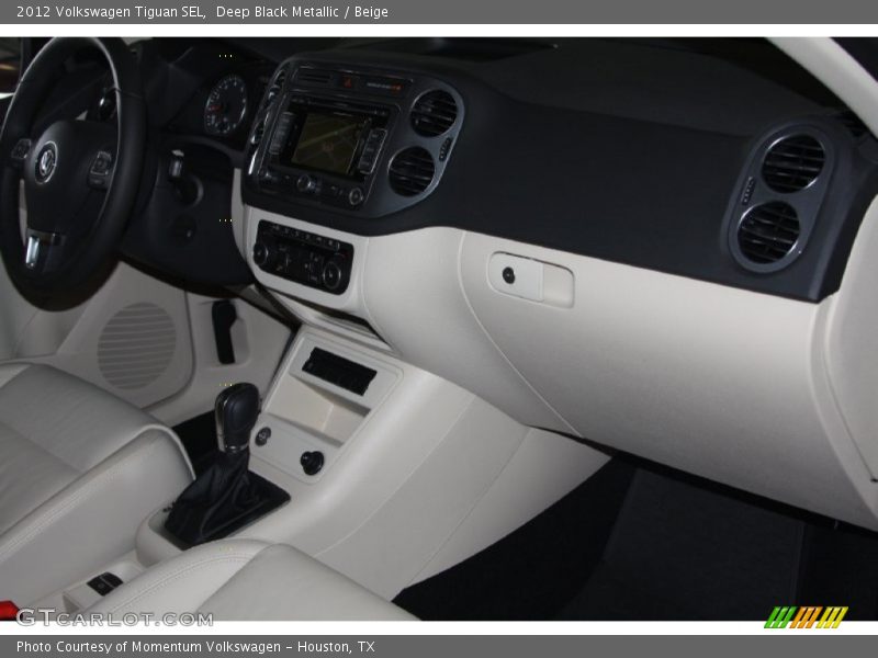 Deep Black Metallic / Beige 2012 Volkswagen Tiguan SEL