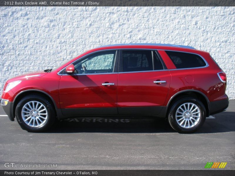 Crystal Red Tintcoat / Ebony 2012 Buick Enclave AWD