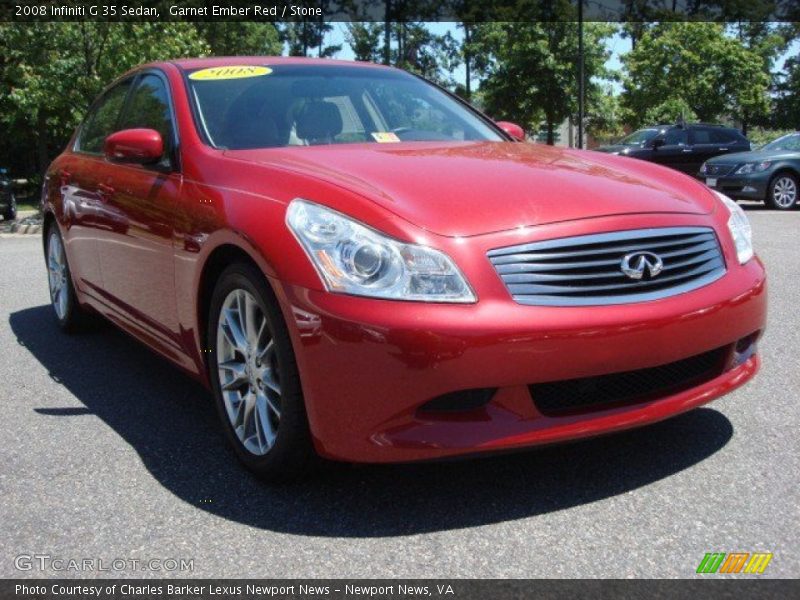 Garnet Ember Red / Stone 2008 Infiniti G 35 Sedan