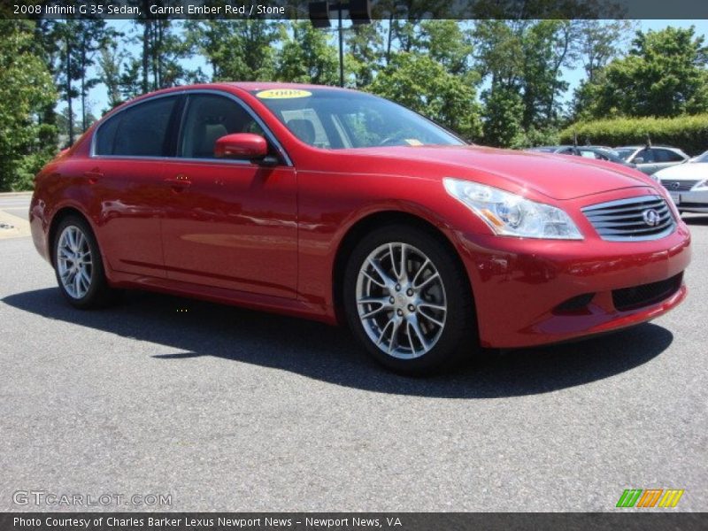 Garnet Ember Red / Stone 2008 Infiniti G 35 Sedan