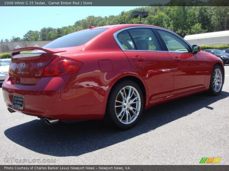 Garnet Ember Red / Stone 2008 Infiniti G 35 Sedan
