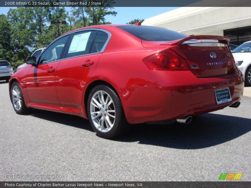 Garnet Ember Red / Stone 2008 Infiniti G 35 Sedan