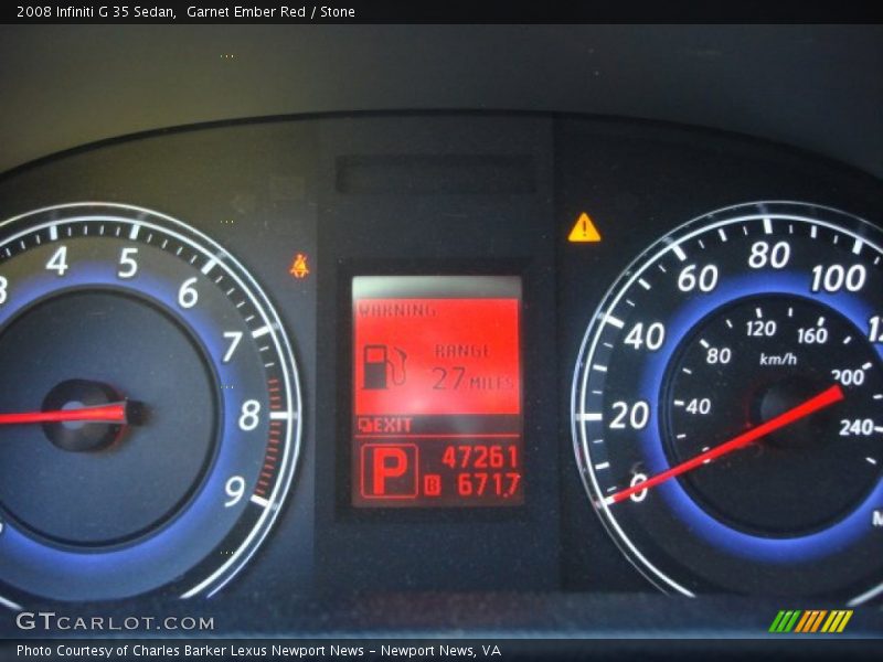 Garnet Ember Red / Stone 2008 Infiniti G 35 Sedan