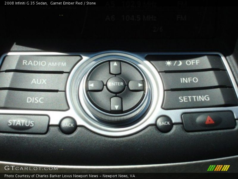 Garnet Ember Red / Stone 2008 Infiniti G 35 Sedan