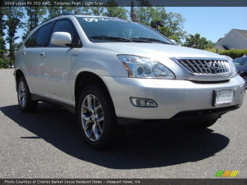 Tungsten Pearl / Light Gray 2009 Lexus RX 350 AWD