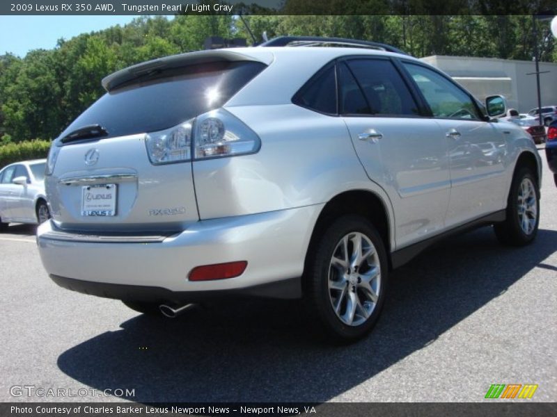 Tungsten Pearl / Light Gray 2009 Lexus RX 350 AWD