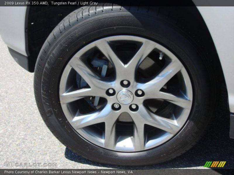Tungsten Pearl / Light Gray 2009 Lexus RX 350 AWD