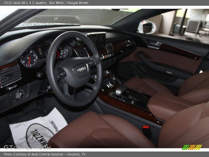 Ibis White / Nougat Brown 2012 Audi A8 L 4.2 quattro