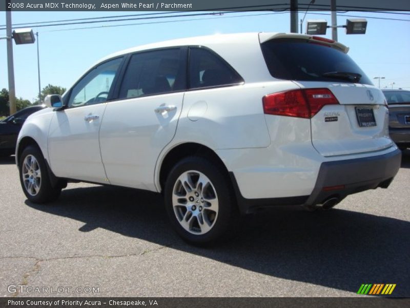Aspen White Pearl / Parchment 2008 Acura MDX Technology