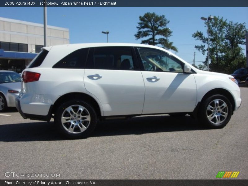 Aspen White Pearl / Parchment 2008 Acura MDX Technology