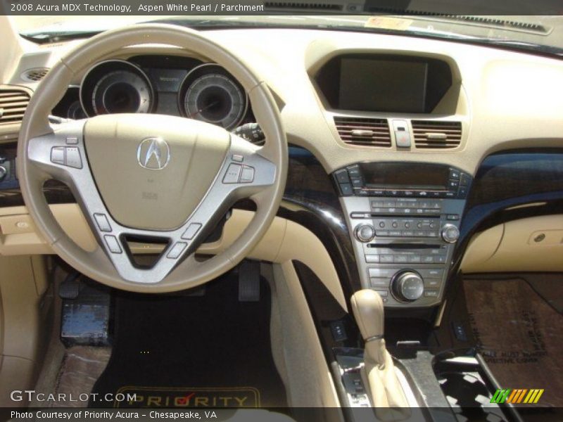 Aspen White Pearl / Parchment 2008 Acura MDX Technology
