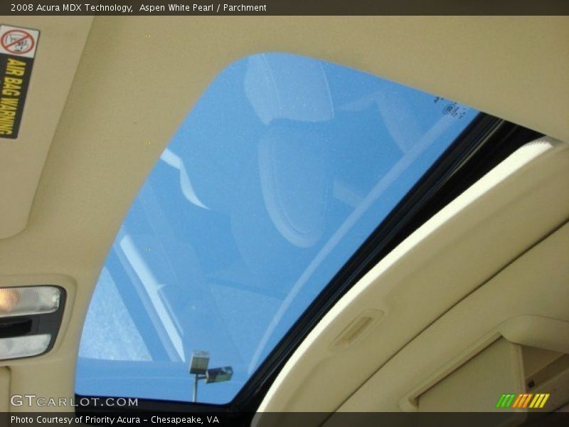 Aspen White Pearl / Parchment 2008 Acura MDX Technology