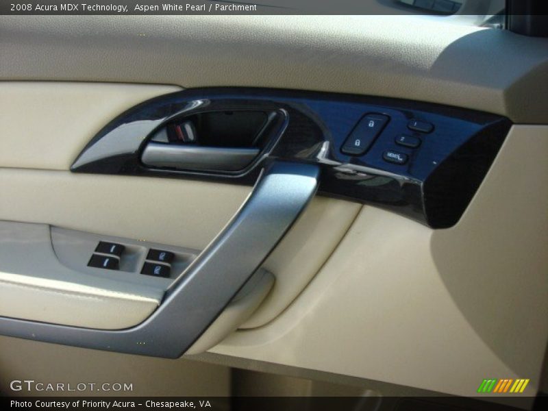 Aspen White Pearl / Parchment 2008 Acura MDX Technology