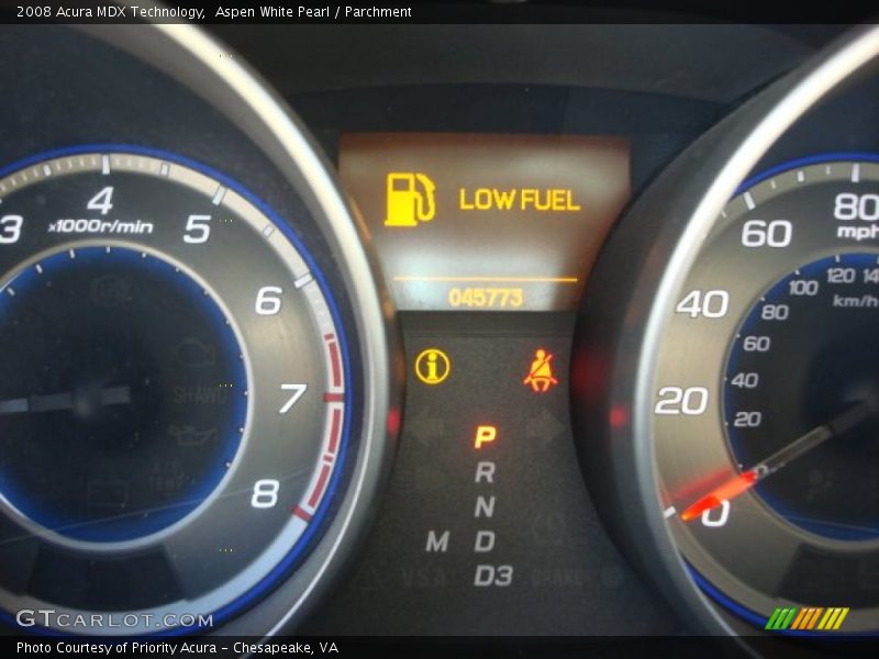 Aspen White Pearl / Parchment 2008 Acura MDX Technology