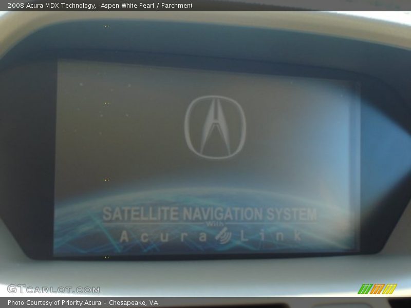 Aspen White Pearl / Parchment 2008 Acura MDX Technology