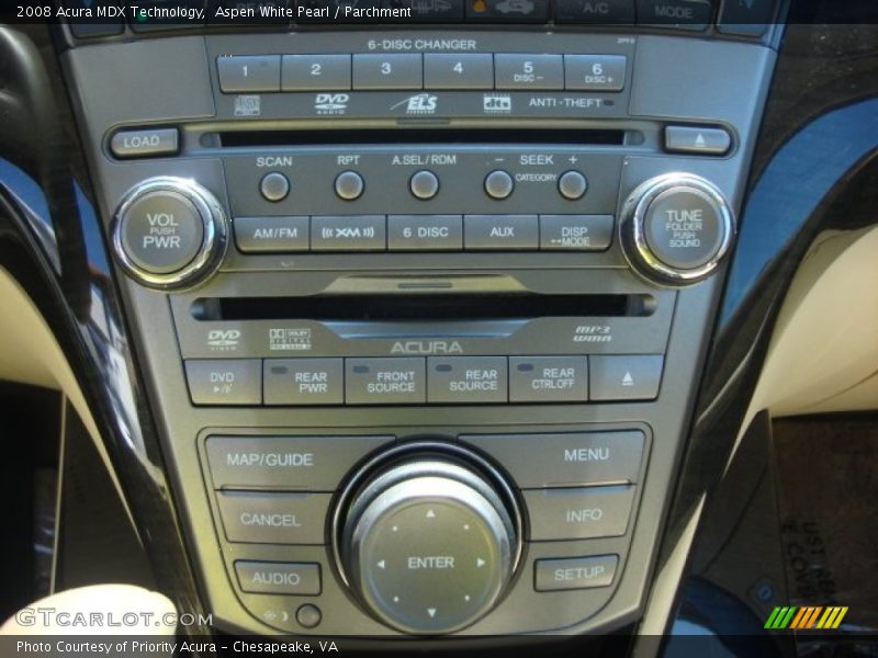 Aspen White Pearl / Parchment 2008 Acura MDX Technology