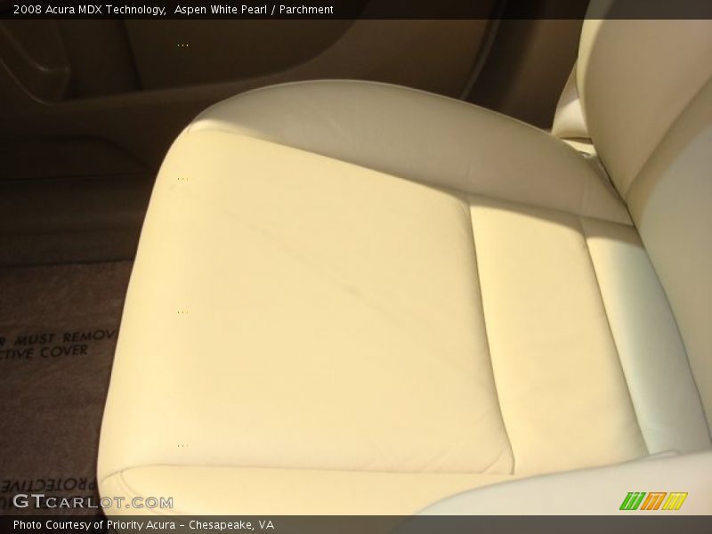 Aspen White Pearl / Parchment 2008 Acura MDX Technology