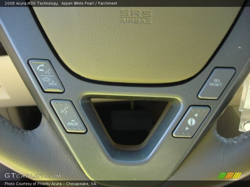 Aspen White Pearl / Parchment 2008 Acura MDX Technology