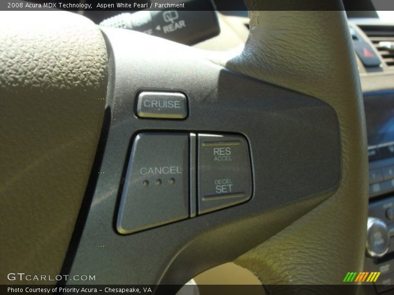 Aspen White Pearl / Parchment 2008 Acura MDX Technology