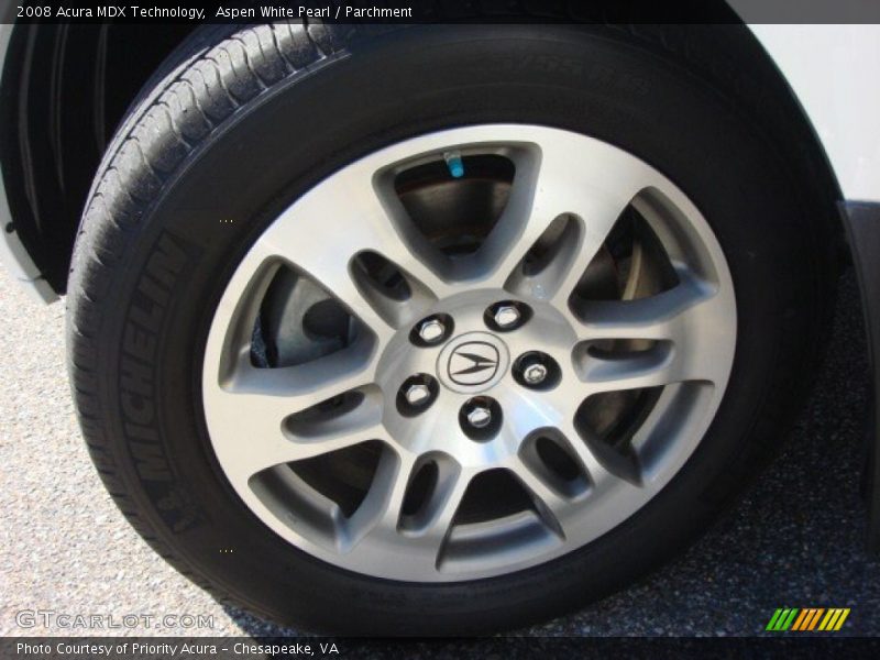 Aspen White Pearl / Parchment 2008 Acura MDX Technology
