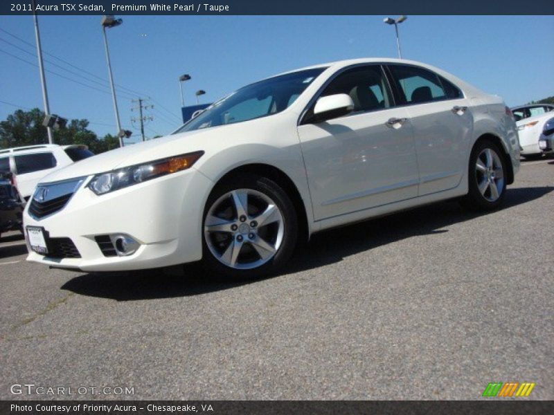 Premium White Pearl / Taupe 2011 Acura TSX Sedan