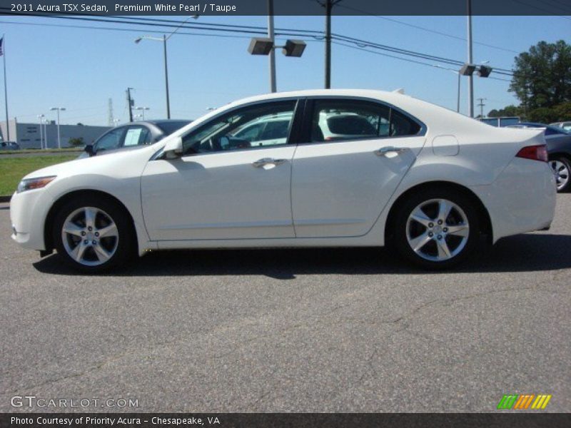 Premium White Pearl / Taupe 2011 Acura TSX Sedan