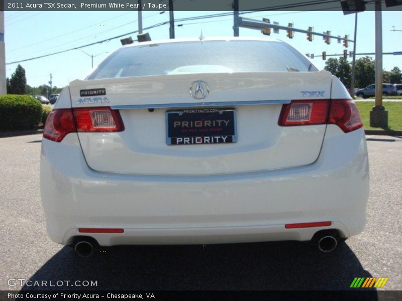 Premium White Pearl / Taupe 2011 Acura TSX Sedan