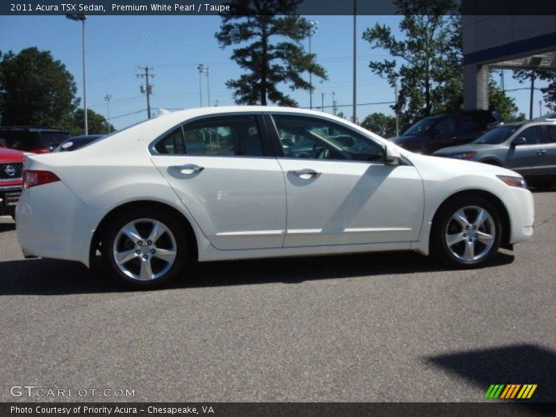 Premium White Pearl / Taupe 2011 Acura TSX Sedan