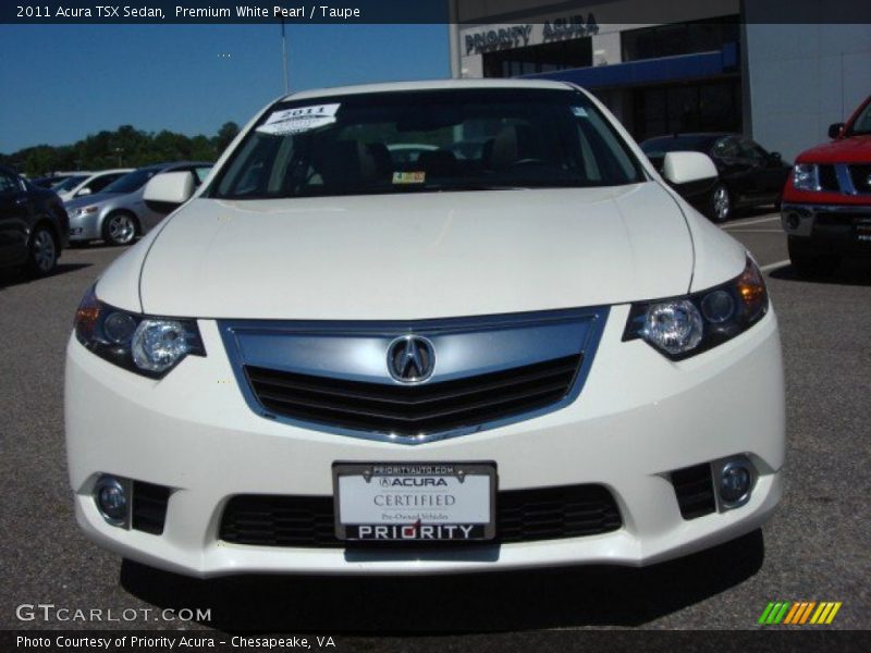 Premium White Pearl / Taupe 2011 Acura TSX Sedan