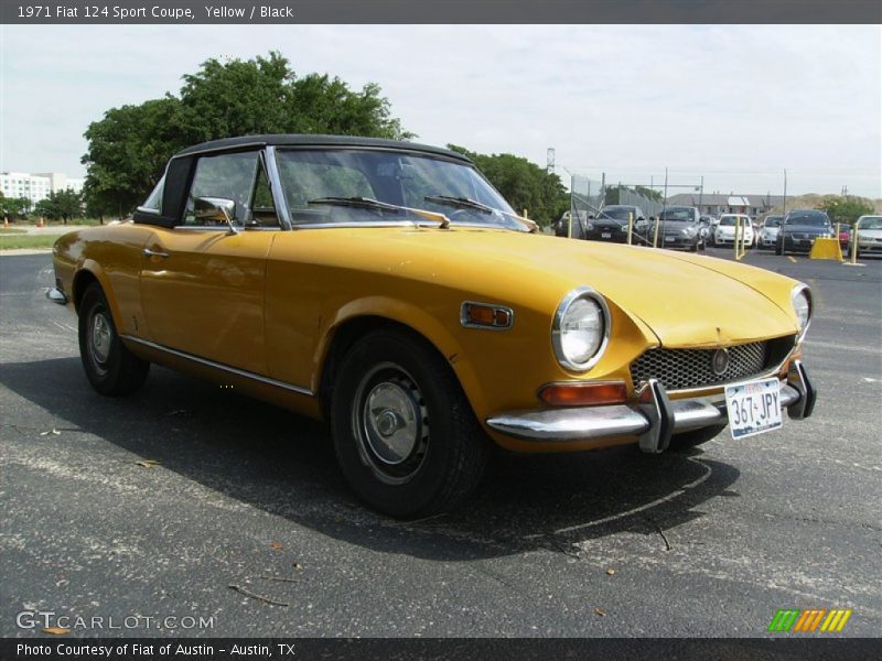 Yellow / Black 1971 Fiat 124 Sport Coupe